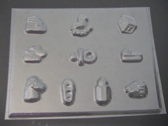 4218 Assorted Baby Items Chocolate Candy Bite Size Mold